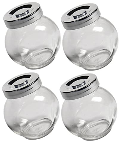FONDOTIN Kleine Glasdose Pulveraufbewahrung Glasbehälter Mit Deckel Lebensmittelecht Mehrzweck Vorratsdose Für Tee Trockenfutter Duftstoffe