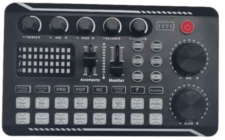 LIXSAZSE F998 Carte Son mélangeur Cartes Ordinateur Carte vidéo Console de mixage Kit Professionnel Podcast Fournitures Accessoires pièces