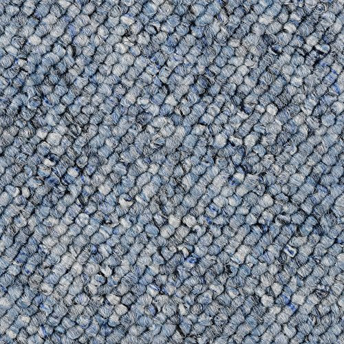 Auslegware Teppichboden Meterware blau in 200 300 400 und 500 cm Breite für Schlafzimmer und Kinderzimmer Schlingenteppich mit Vliesrücken