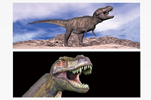 1x 3D Lesezeichen T Rex 15x5cm Tiere Wackelbild Wackelkarte Buchzeichen Bookmark Bücher Buch Dinosaurier
