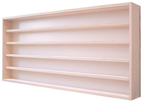 Alsino Sammlervitrine Setzkasten mit Scheibe V-115.5a Eisenbahn Modellbahn Vitrine Spur H0 & N Regal 115 cm 5 Fächer mit Nuten