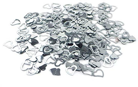 Sepkina Herzen Herzchen Herze Love Hochzeit Tischdeko Streudeko Konfetti Silber (Silver, 200)