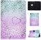 Succtop Coque iPad 2019/2020 7./8. Génération/iPad Pro/iPad Air3 Etui Cuir PU Flip Housse Stand Cover Veille/Réveil Auto pour iPad 10.2/iPad Pro 2017 10.5/iPad Air3 Cœur