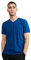 DANISH ENDURANCE Camiseta de Algodón Orgánico para Hombre de Manga Corta, Cuello Redondo o en V…, Cuello en Pico - Azul Brillante, XL