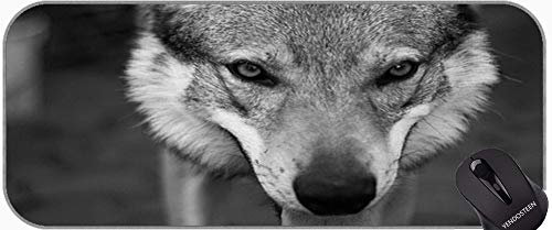 XXL Large Size Mouse Pads, rutschfestes Mousepad auf Gummibasis im Dreieck-Wolf-Design