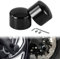HDBUBALUS 2 x Vorderachsendeckel Set passend für Harley Sportster XL 1200 Dyna Softail Fat Boy Touring Street Road Electra Tri Glide schwarz