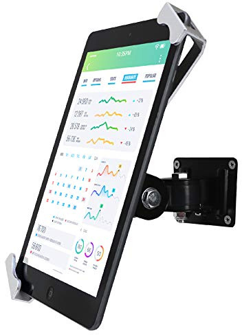 WeSTRUGGLE Tablet-Wandhalterung mit Anti-Diebstahl-Schloss, drehbares Design, mehrere Winkel, Halterung für die meisten 20,3 bis 26,7 cm und für iPad 7,9 Zoll, 8,3 Zoll, 8,3 Zoll, 9,7 Zoll, 10,4 Zoll,