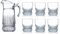 Imperator Glasskaraffe 1,6L mit niedrige Gläser transparent 300ml,