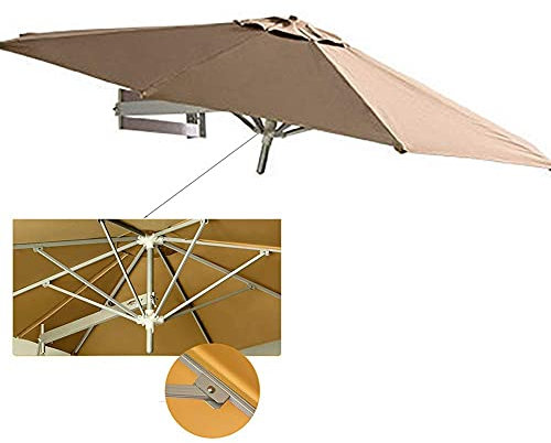 Sywlwxkq Sonnenschirm Regenschirm Klappbarer Wand-Sonnenschirm, wasserdichter UV-Schutz Kippender Sonnenschirm für den Hof, grüner Tischschirm im Freien