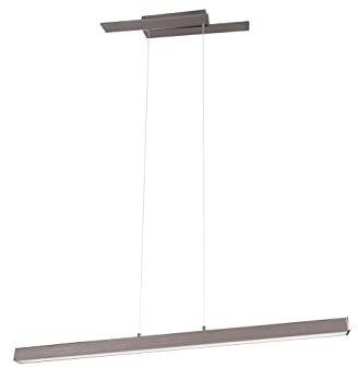 Trio Leuchten LED Pendelleuchte Belfast 375510407, Metall Nickel matt, inkl. 44 Watt LED, Switch Dimmer