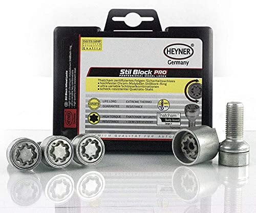 Fits Mercedes A-Class Models 2005 To 2022 Heyner Germany Stil Block PRO Locking Wheel Nuts 14x1.5x28 385/5