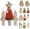 NETPROSHOP Zaunhocker Zaunfigur Elfe Zwerg Schneemann Elch u.v.m. aus Polyresin H: 16-20cm, Auswahl:Maus Rot