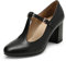 DREAM PAIRS Low Chunky Heels for Women T-Strap Mary Jane Pumps Wedding Dress Shoes,DPU211,Black/PU,Size 10 US/8 UK