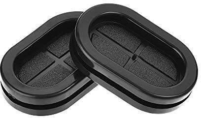sourcing map 10 Stk. Gummitülle Oval Doppelseitige Befestigung Größe 35x20 mm für Drahtschutz