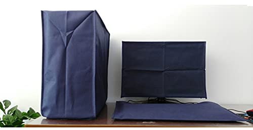 3 unidades PC cubierta de polvo Monitores + teclado + ordenador host PC a prueba de polvo cubierta de la computadora vivienda cubierta polvo para PC de escritorio CPU Protector torre (27'' Monitor Set