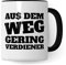 Aus dem Weg Geringverdiener Tasse - BWL Tasse mit Spruch lustig Ironie & Sarkasmus - Kaffeebecher Geld Aktien Investieren Reich Sein Humor Becher
