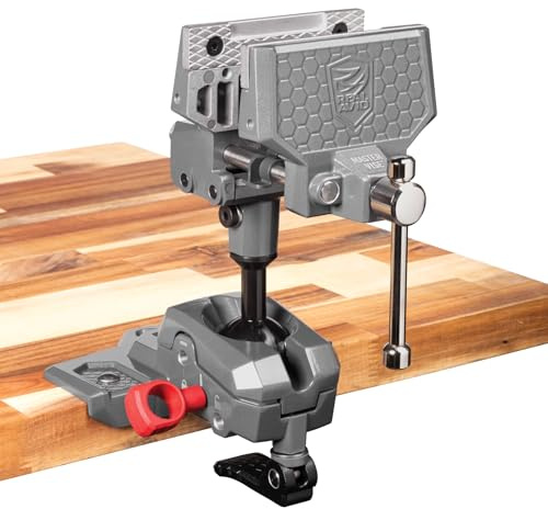 Real Avid Schraubstock – 360° schwenkbarer Schraubstock für optimale Positionierung, vielseitige Anwendungen, 12,7 cm Backenbreite Schraubstock für Reinigung, Wartung, Holzbearbeitung und mehr