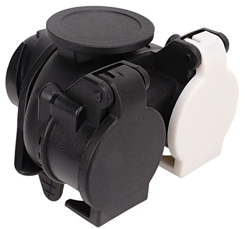 Adaptateur de Conversion de Prise de Remorque, Adaptateur de Prise de Remorque 13 Broches à 7 Broches Adaptateur de Conversion de Prise Double pour Toutes Les Prises de Remorque