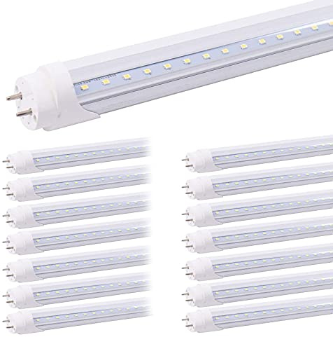 Midwestern 15 Pack T8 LED Emergency Tube Light, 4 Foot 20W White Daylight 6000k G13 Base LED Bulbs Lights 4ft Emergency Lamp Ballast Bypass Fluorescent Tube Light Replacement (20w Clear, 15 Pack)