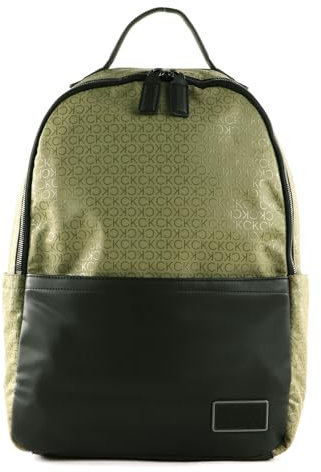 Calvin Klein sac à dos de loisirs pour ordinateur portable CK Elevated Round Backpack Delta Green Mono olive