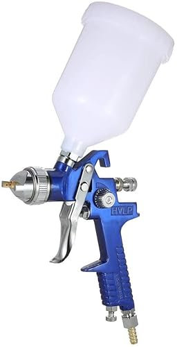 Aerografo ad Aria Compressa Ugello 1.7mm Pistola a Spruzzo Pistola Spray Con Serbatoio 600ML per Verniciare Pneumatica HVLP Per Verniciatura Auto, Parete, Superficie di Mobili