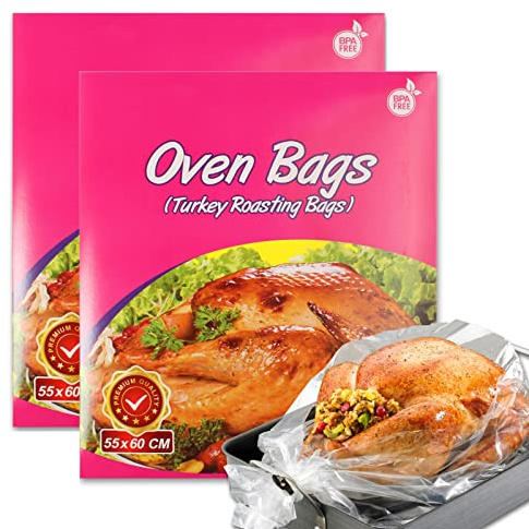 20 große Truthahn-Ofenbeutel zum Braten, Kochbeutel mit Geschmackssiegel perfekt für den Erntedanktag, Truthahn, Ente, Huhn und anderes Fleisch (2)