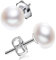 Damen Perlen Ohrringe 925 Sterling Silber 3mm Button weiß Süßwasser Perlen Ohrstecker
