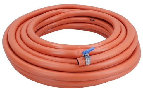 AB Tools Drain Down PVC Rubber Hose 15 Metres No Kink with Hose Clip Plumbing
