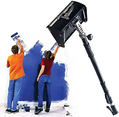 Drywall Flat Box Set - Professional 10inch Taping Tool with 120 Degree Adjustable Aluminum Alloy Sheetrock, Includes Extension Handle, Ideal for Drywall Finishing - 1060-1650mm