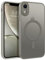 GUAGUA Magnetisch Hülle für iPhone XR [Kompatibel mit MagSafe] Matt Handyhülle Stoßfest Durchscheinende Rückseite Dünn Schutzhülle Case für iPhone XR (6,1 Zoll) Grau