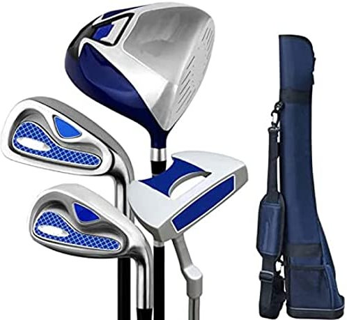 Set completo di mazze da golf 4 pezzi per uomo e donna mano destra, set completo da golf per uomo e donna, set di mazze da golf con piccola borsa, albero in carbonio
