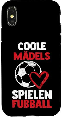 Fußballspieler Coole Mädels Spielen Fußball Hülle für iPhone X/XS