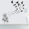 GHELKUC Pusteblume Wandtattoo,Schwarze Vögel Fliegen im Wind Wandaufkleber Löwenzahn Entfernbarer Wandsticker DIY Wohnzimmer Schlafzimmer Vorraum Flur Fenster