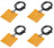 QUARKZMAN Plaque Chauffante en Film Chauffant, 4,2W 5V Coussin Chauffant en Polyimide Adhésif, Film d'Éléments Chauffants Pi de 32mmx32mm pour Température Constante, Lot de 4