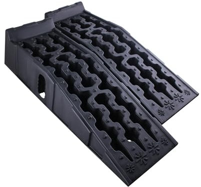 ONLISUM 2 Stück Auffahrrampe, Schwerlast Rampe mit 5t Tragfähigkeit,auffahrrampe pkw für Autos und Fahrzeuge