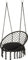 Outtec Hängesessel Boho, makramee hängesessel, schaukel Outdoor, therapieschaukel Kinder, hängesessel Indoor, Garten schaukel (schwarz mit Sitz)