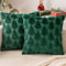 MIULEE Weihnachten Kissenbezug Weihnachtstag 2er Set Kurz Wolle und Samt Kissenbezüge Deko Luxuriöses Winter Zierkissenbezug für Sofa Schlafzimmer Wohnzimmer, Weihnachtsbaum, Dunkelgrün, 45x45cm