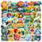 RGBEE Camping im Freien Aufkleber Sticker Set 50 Stücke, Vintage Abenteuer Aufkleber für Scrapbook Journal Kindle Laptop Koffer Helm Motorrad Skateboard Auto Fahrrad Computer