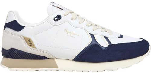Pepe Jeans Herren Brit Ivy M Sneak, Blue Navy, 47 EU