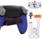 eXtremeRate RISE4 V3 Remap Kit,Coque Arrière Redessinée avec 4 Palette Métal pour ps5 Manette BDM-030/040/050, Palette Métallique (RMB) Version, Fond Noir et Bleu Prue en Métal