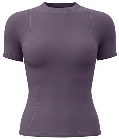 ATRACTIVOLL T-Shirt Sportif à Manches Courtes pour Femmes, T-Shirts de Course à Pied et de Yoga, T-Shirt Court et Extensible