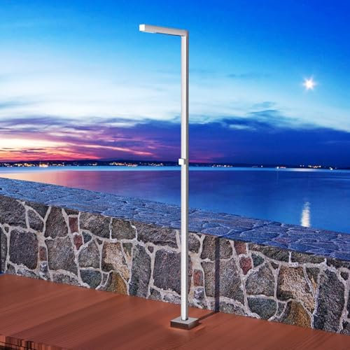 NOLUXA Imex S.316 Douche de piscine extérieure en acier avec pommeau carré 40 x 40 cm