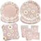 Sunshine smile 50 Stück Gänseblümchen Partygeschirr Set,Partygeschirr Gänseblümchen,Blumen Deko Geburtstag Kinder,Gänseblümchen Pappteller Becher Servietten Kindergeburtstag Deko