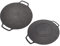 cardyven Korean BBQ Grill Plate, Non Stick Round Teppanyaki Pan for Gas Stove Camping Outdoor Cooking Aluminum Alloy Barbecue Griddle for Pork Belly, Meat, Pancakes (33cm)