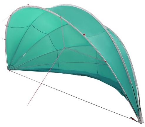 vidaXL Dôme de Piscine 592 x 590 x 275 cm Vert Mer, Jardin et terrasse, dôme Moderne extérieur, auvent Anti-UV, Couverture de Piscine Pliable, Protection pour l'été