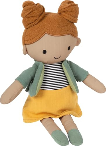 small Foot Stoffpuppe Maya, 39 cm große Puppe, mit ausziehbarer Jacke und liebevollen Details, Rollenspielzeug für Babys und Kleinkinder, 12779