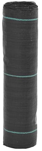 Frdhee Garten Unkrautvlies,Unkrautvlies Schwarz 0,5x50 m PP für Garten, Hochbeet, Einfahrt usw