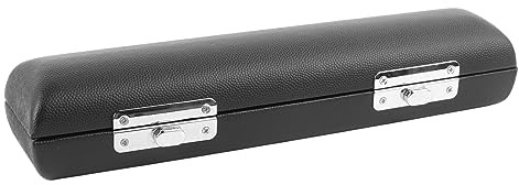 Xyntor Custodia Piccolo 16 fori |Scatola portaoggetti in pelle antiurto per ottavino/flauto |Scatola robusta e portatile con design a fessura e rivestimento morbido