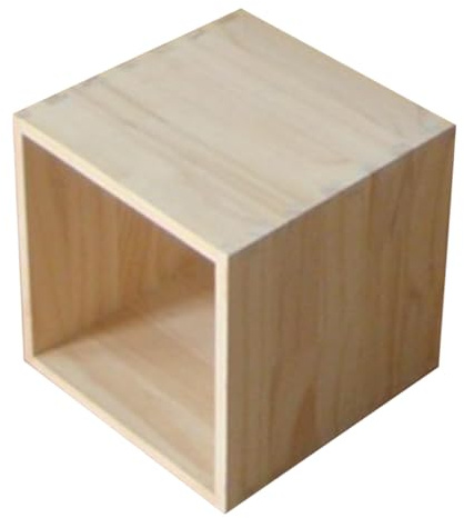 Veemoon Massivholz Aufbewahrungsbox Würfel mit Schwalbenschwanzverbindung 20x20x20cm Stapelbar Modularer Holzwürfel Organizer für Bastelmaterialien Bücher Haushaltsorganisation Offene