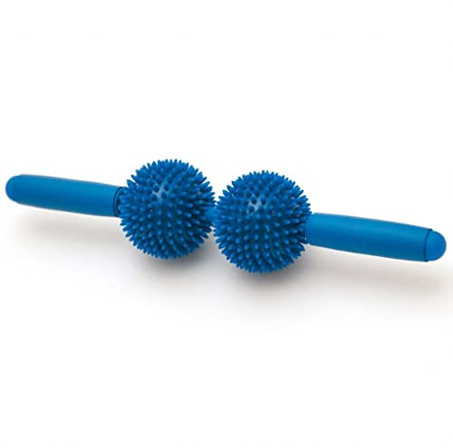 SISSEL Spiky Twin Roller, Reflexzonen Massagegerät für Wirbelsäule und Cellulitebehandlung, blau